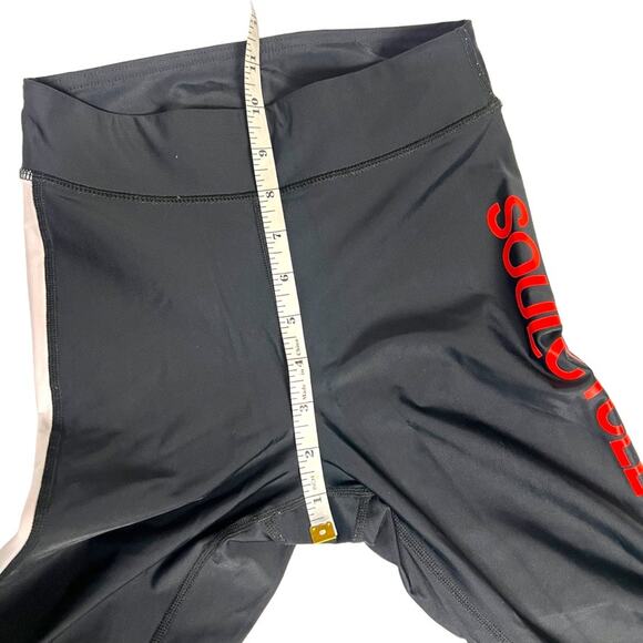 PE Nation x Soul Cycle Leggings Black Red Spell Out Logo Active Pants Women's S - Picture 7 of 16
